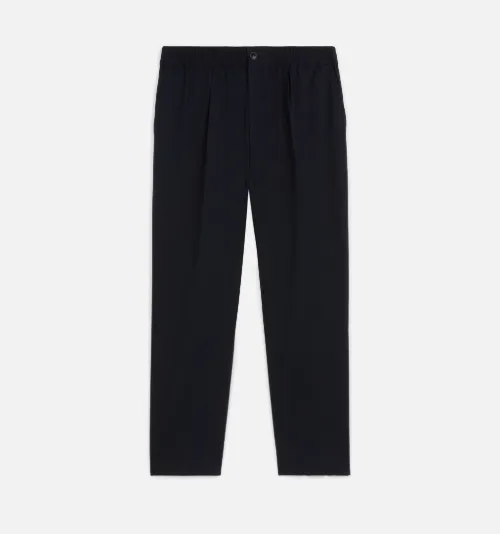 Elasticized Waist Cropped Fit Trousers