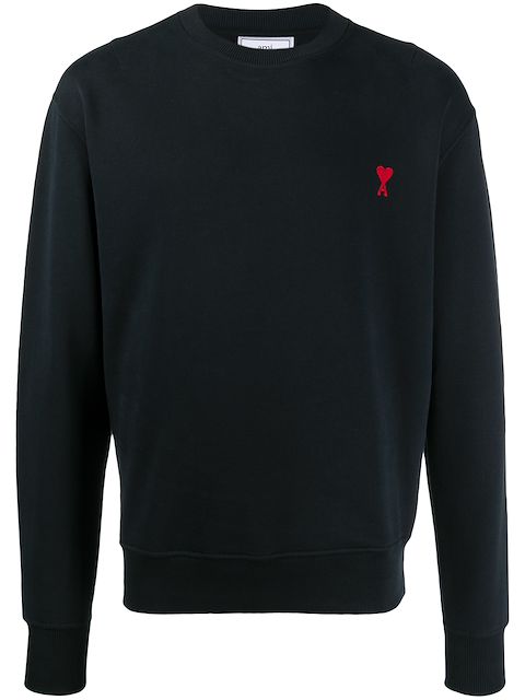 AMI Paris Ami de Cœur-embroidered sweatshirt