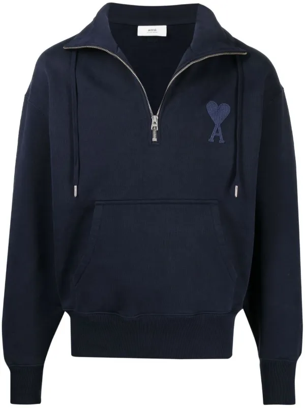 AMI Paris heart-logo Patch Sweatshirt 