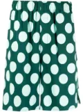 AMI Paris polka dot Bermuda shorts - Green