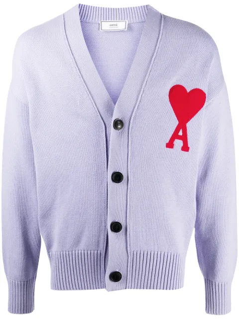 ami de coeur intarsia oversize cardigan