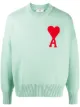 Image 1 of AMI Paris oversize Ami de Coeur logo patch jumper