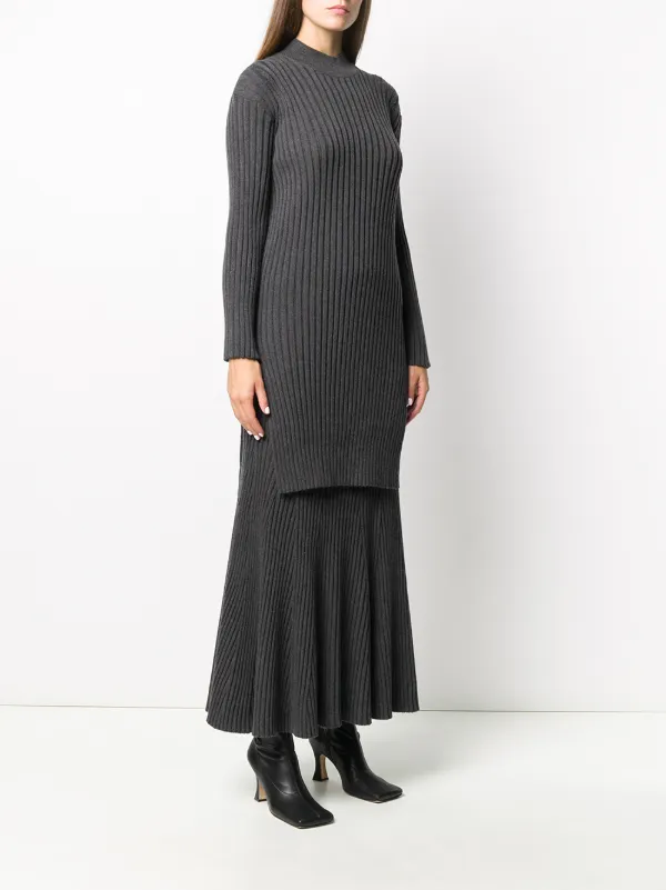Kenzo Ribbed Sweater Dress | Grey | FARFETCH JO