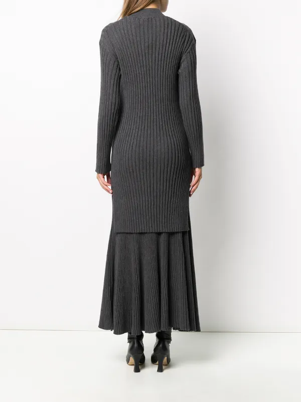 Kenzo Ribbed Sweater Dress | Grey | FARFETCH OM