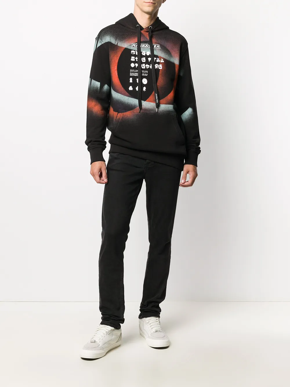 Shop Mauna Kea Graphic-print Long-sleeved Hoodie In Black