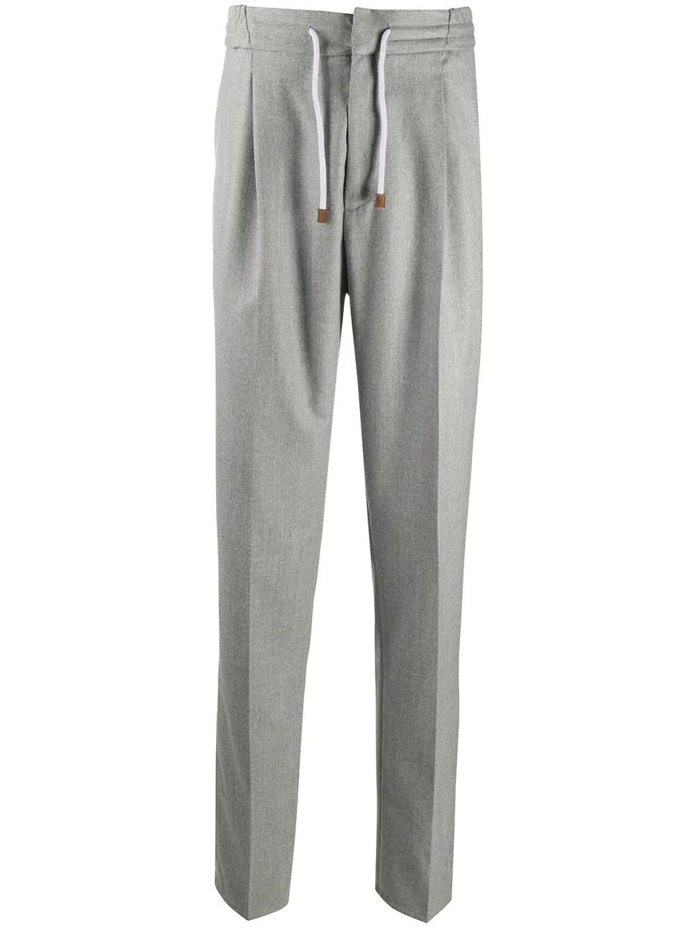 

Brunello Cucinelli pantalones con cordones en la pretina - Gris