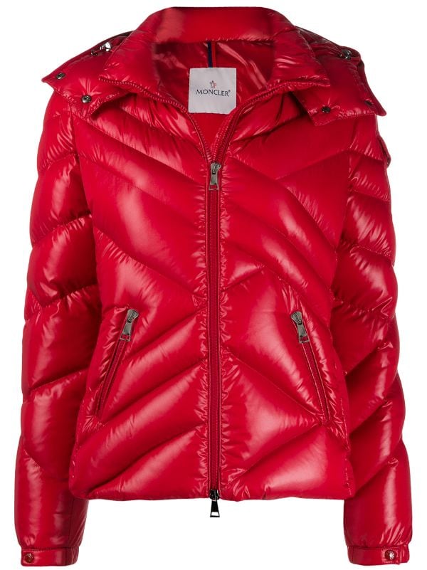 Shop red Moncler Desirade puffer jacket 