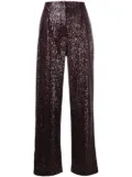 In The Mood For Love sequinned high-waist trousers - Red