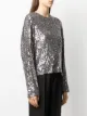 In The Mood For Love long-sleeve sequin top