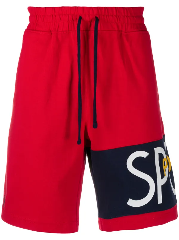 drawstring track shorts