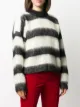 Saint Laurent كنزة مخططة بتفصيل مريح