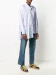LOEWE asymmetrical striped shirt