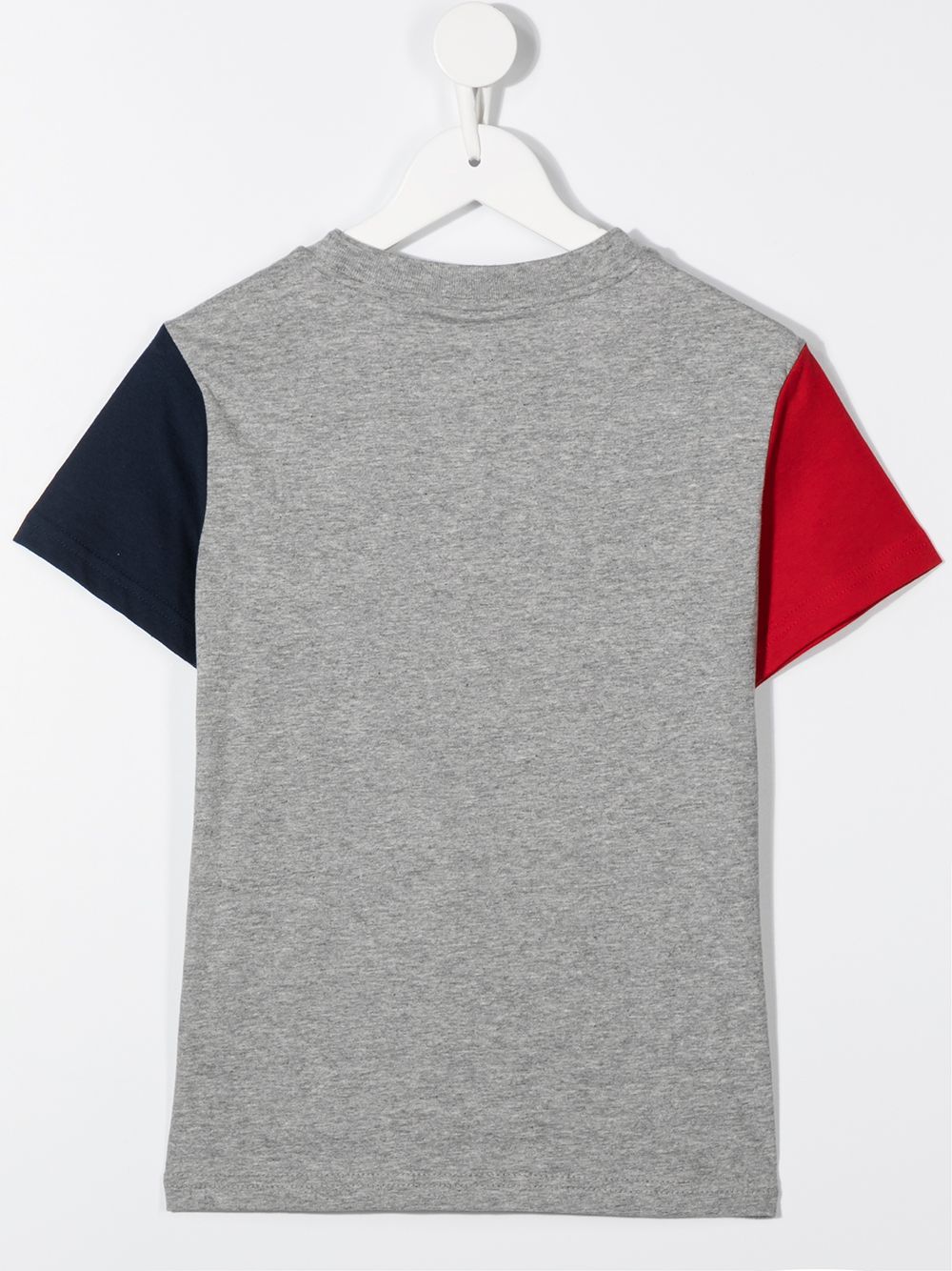 Shop Ralph Lauren Colour-block Cotton T-shirt In Grey