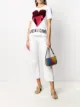 Image 2 of Love Moschino logo heart print T-shirt