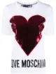 Image 1 of Love Moschino logo heart print T-shirt