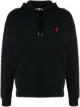 Image 1 of AMI Paris logo-embroidered drawstring hoodie