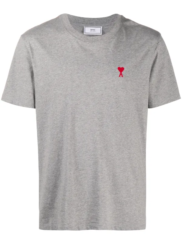AMI Paris logo-embroidered short-sleeve 