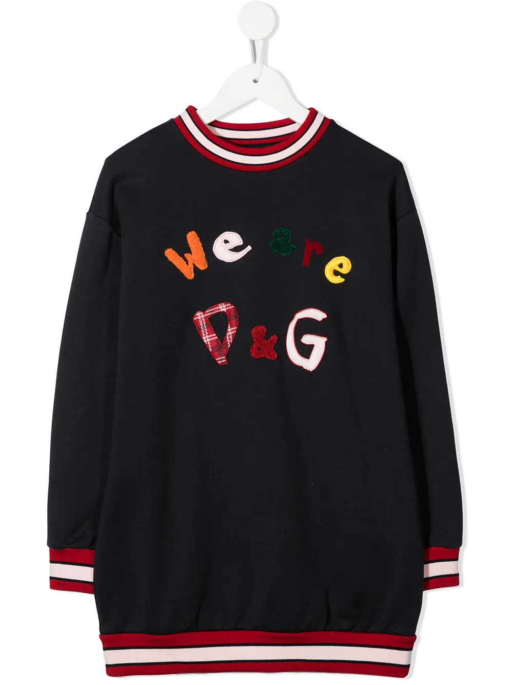 

Dolce & Gabbana Kids sudadera con parche We are D&G - Azul