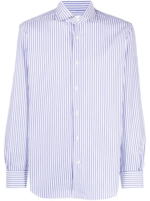 Mazzarelli striped long-sleeve shirt