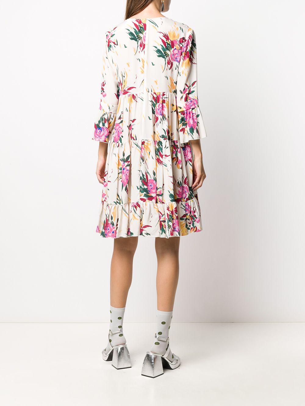 La DoubleJ Floral Print Silk Dress - Farfetch