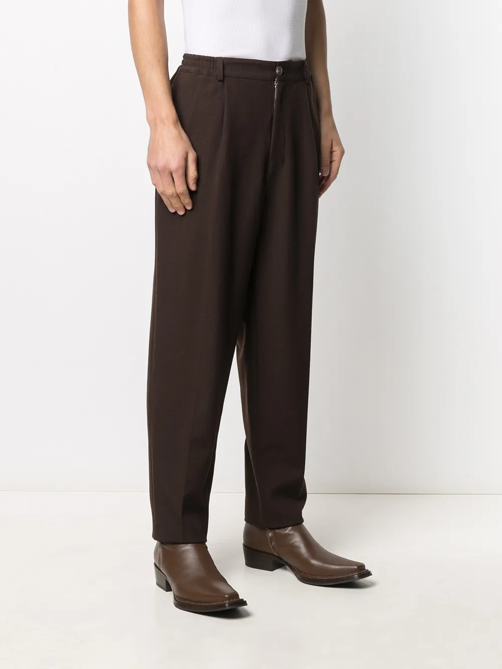 Shop AMI Paris drop-crotch wool trousers with Express Delivery - FARFETCH