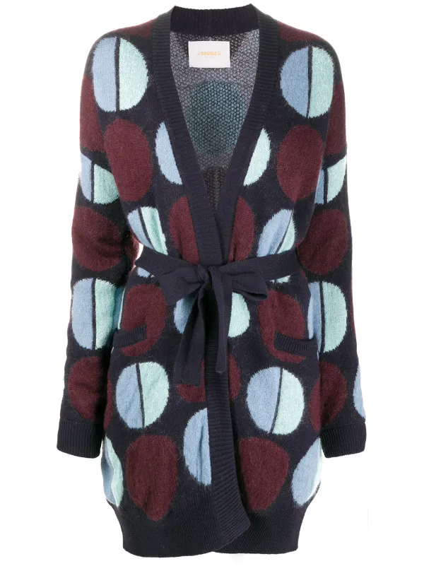 geometric print cardigan