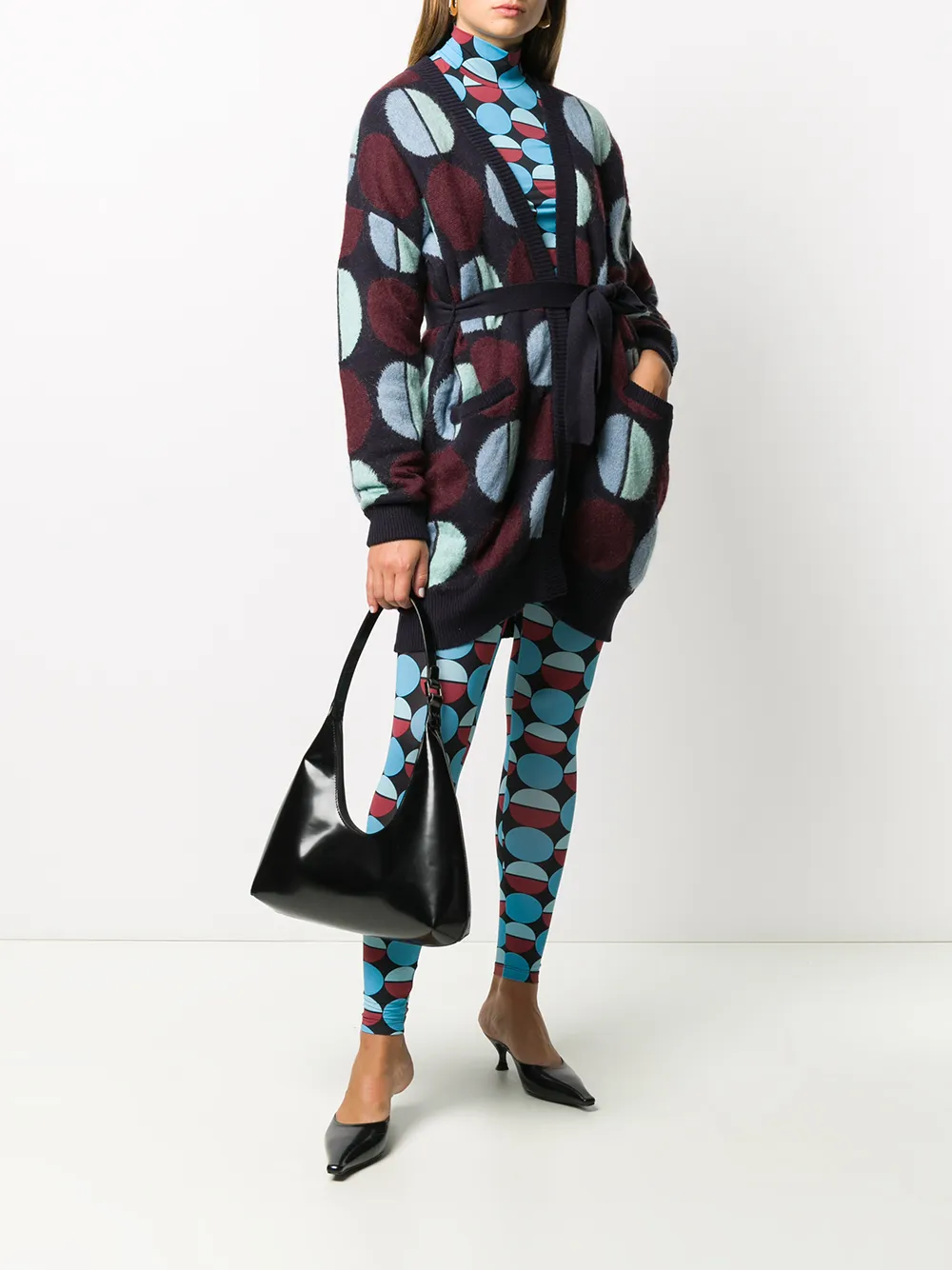 La DoubleJ Vest met geometrische print - Blauw