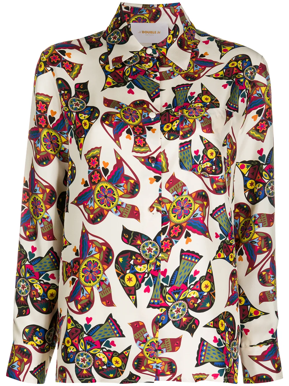 chemise à motif abstrait