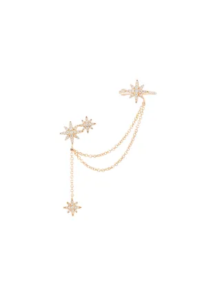 Farfetch Accessori Gioielli Orecchini Oro Ear cuff Zirconia 