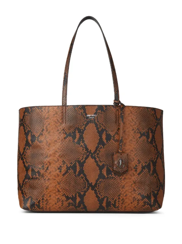 snakeskin tote