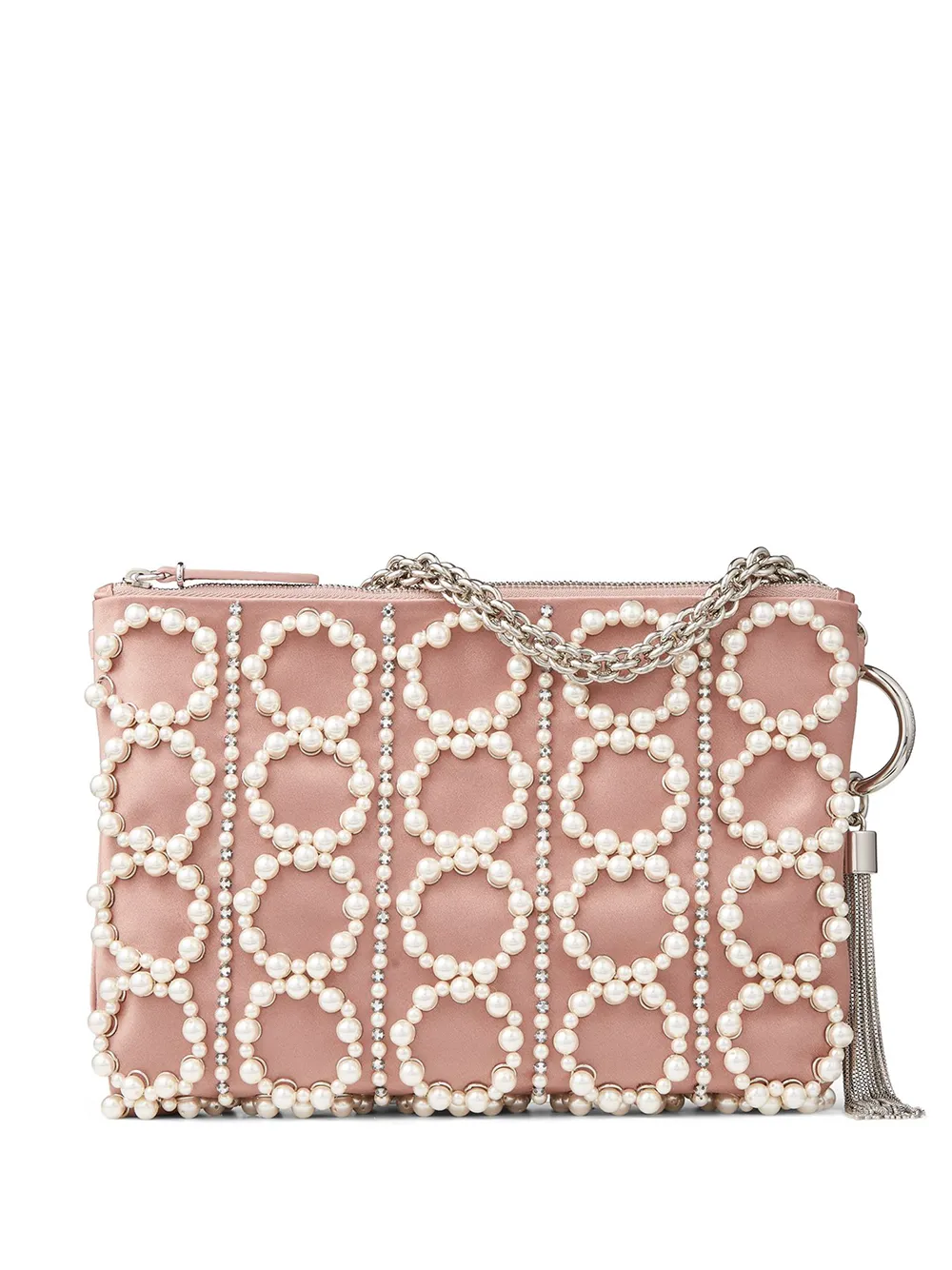 Click to view more detailed imagery on our partner's website Jimmy Choo Callie Pouch Clutch Bag In Pink