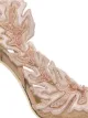 Jimmy Choo صندل مزين بدانتيل وكعب 10 سم