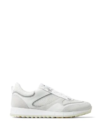 Shop Jimmy Choo glitter mesh lace-up sneakers with Express Delivery -  FARFETCH