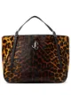الصورة 1 من Jimmy Choo شنطة عملية بطبعة جلد الفهد