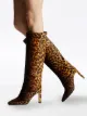 Jimmy Choo leopard print square-toe boots