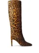 Image 1 of Jimmy Choo leopard print square-toe boots