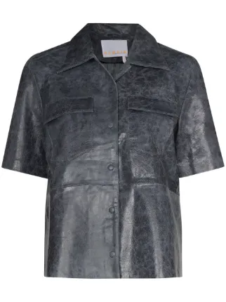 remain sienna leather shirt