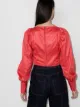 ROTATE deep V-neck ruched blouse
