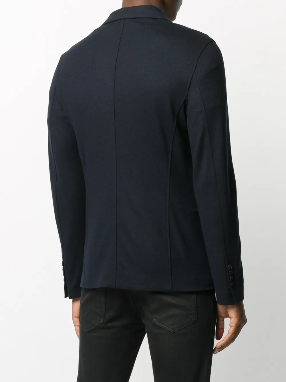 Giorgio Armani Blazer met enkele rij knopen Blauw