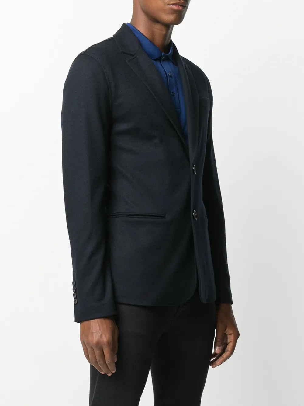 Giorgio Armani Blazer met enkele rij knopen Blauw