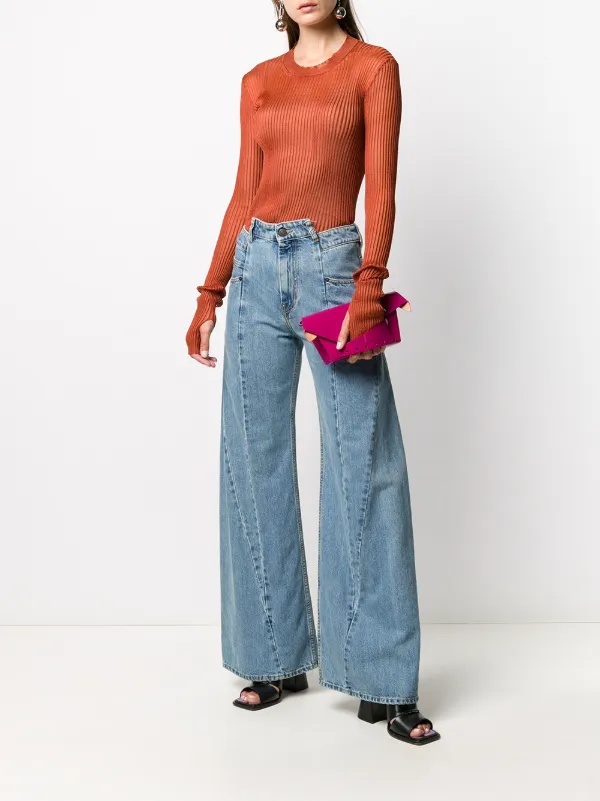 Maison Margiela Ladies High-waisted Denim Culottes