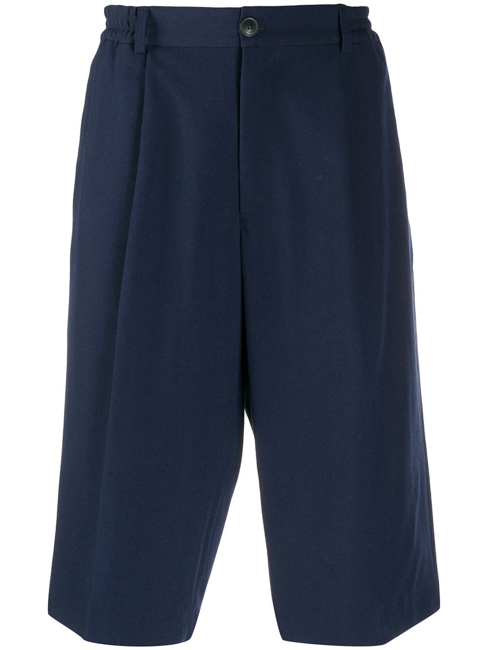 

AMI Paris mid-rise wool shorts - Blue