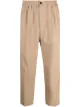Image 1 of AMI Paris elasticated waist cropped fit trousers
