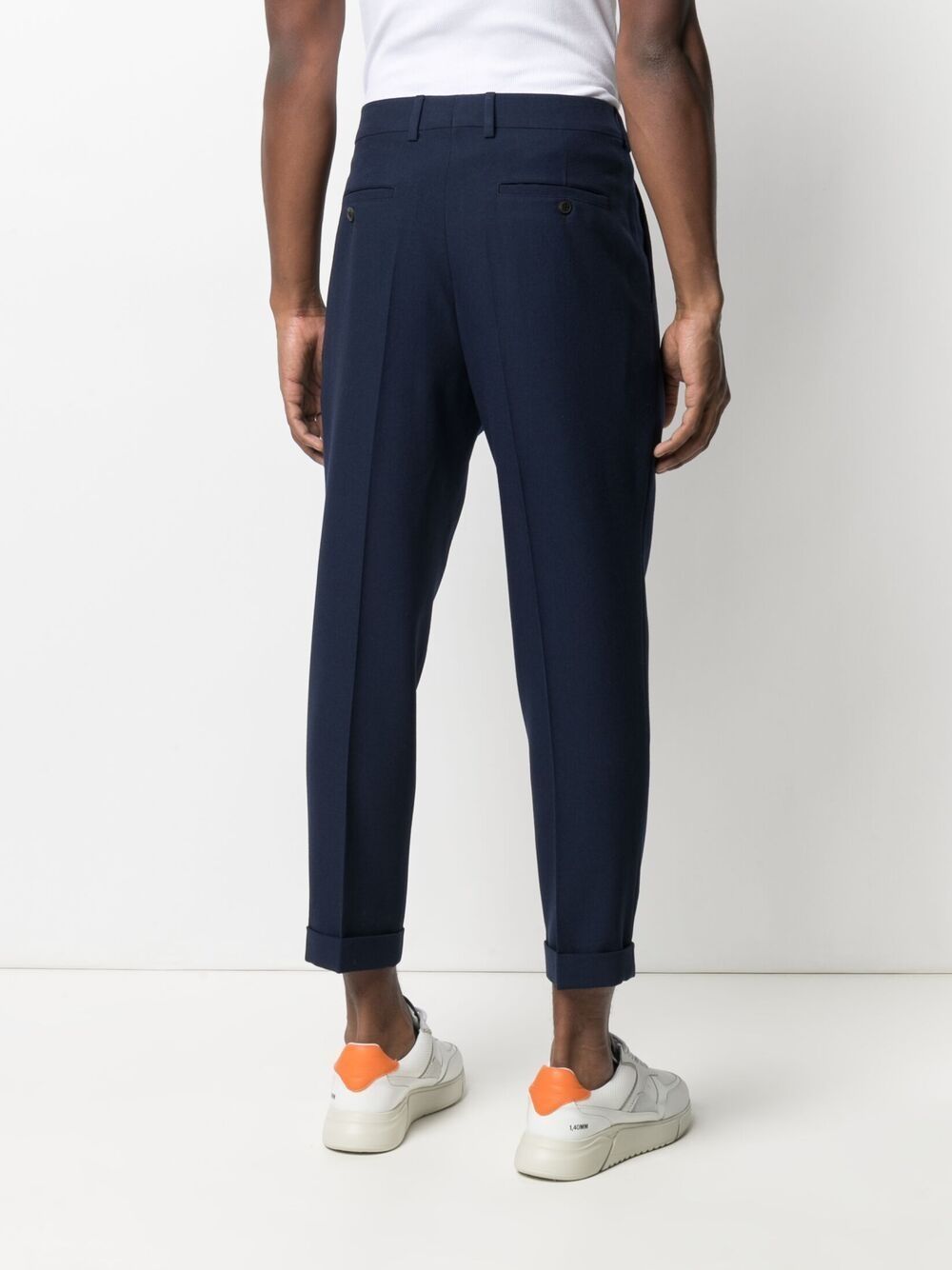 Shop AMI Paris carrot fit cuffed hem trousers with Express Delivery ...