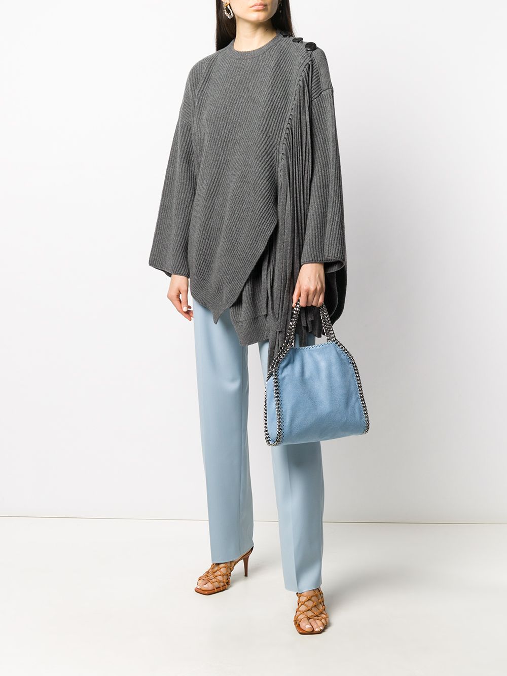 Stella McCartney Fringed Asymmetric Crew Neck Jumper - Farfetch