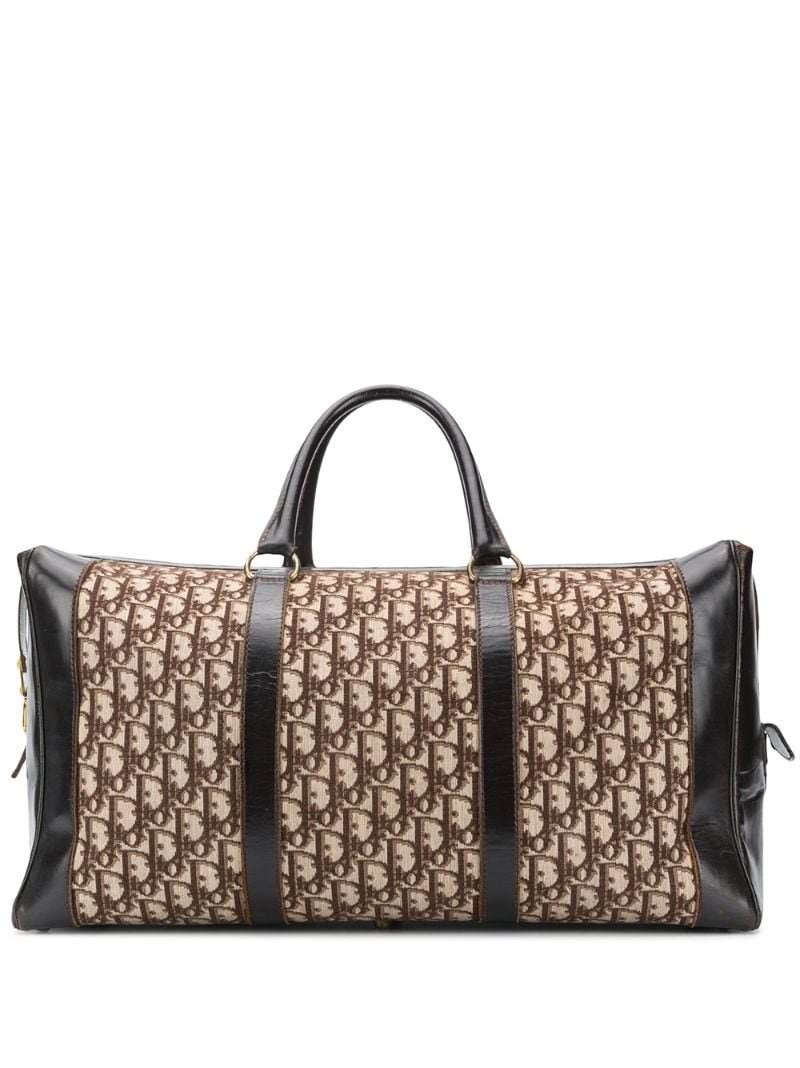 Pre-owned Dior 1970s Trotter Travel Bag In Brown