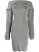 Image 1 of Koché ribbed cut-out mini dress