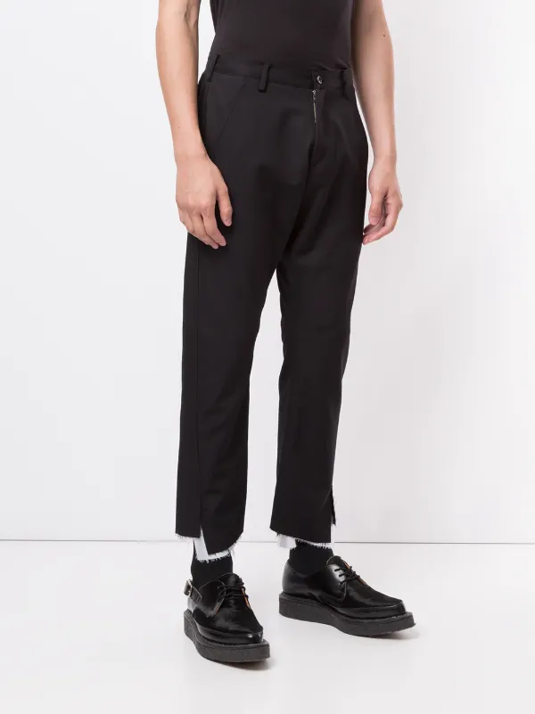 Shop sulvam raw edge straight trousers 
