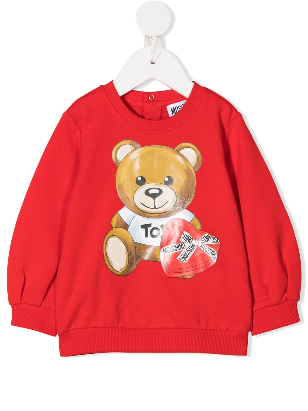 фото Moschino kids толстовка с принтом teddy bear