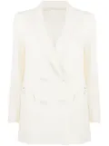 Blazé Milano double-breasted silk blazer - White